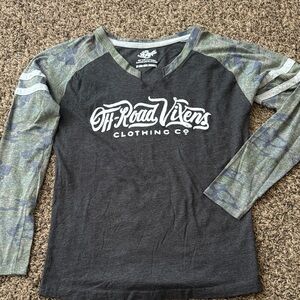 Off-Road Vixens Womens Gray w/ Camo Long Sleeves